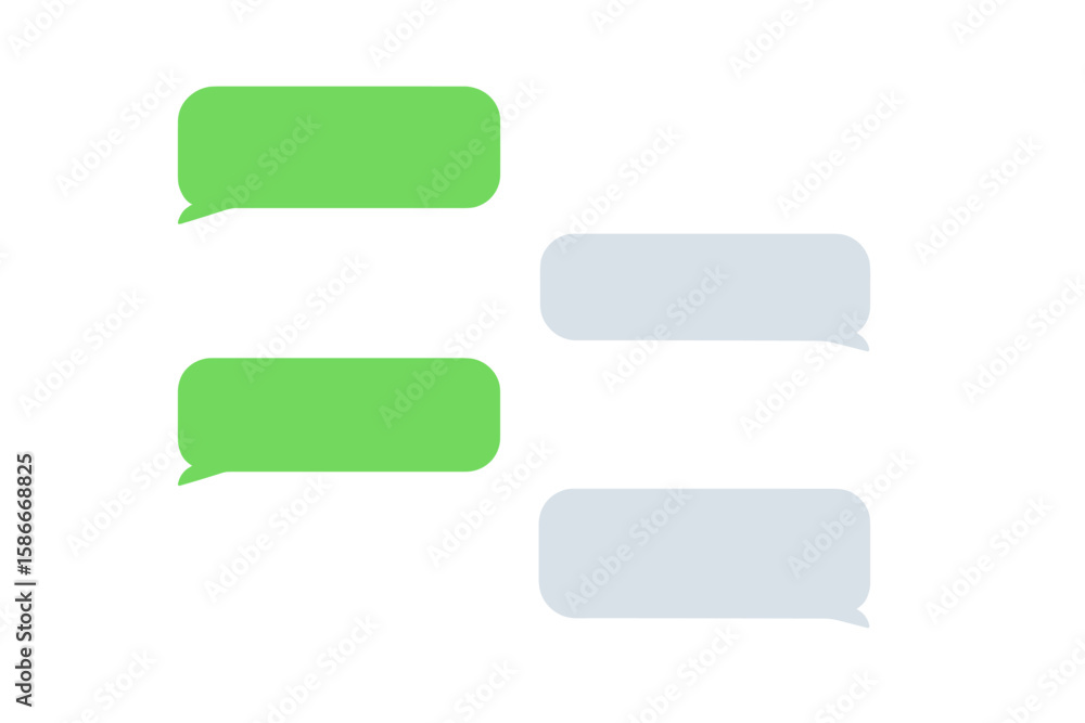Fototapete vector message bubbles for chat. smartphone messenger dialog box. speech bubble for social media com