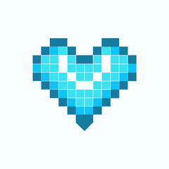 Fototapeta premium pixel heart icon