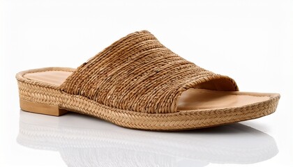 boho chic espadrille sandals with soft hand woven t isolated on white background