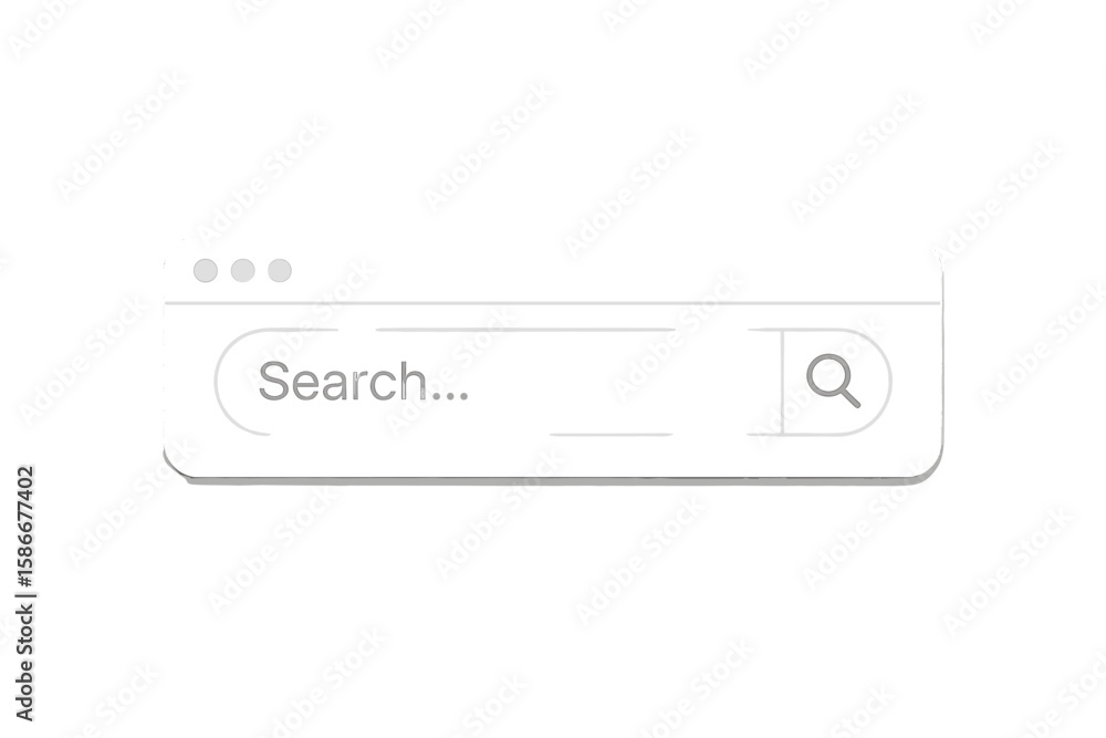 Poster modern search bar vector for user interface, website template, navigation icon, web page address for