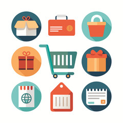 shopping icon set