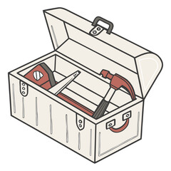 vector illustration of a chest