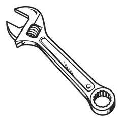 wrench isolated on white