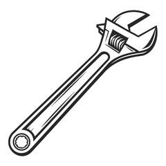wrench isolated on white