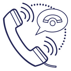 vector illustration of a telephone receiver