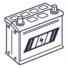 vector illustration of a battery