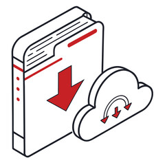 cloud computing icon on white background