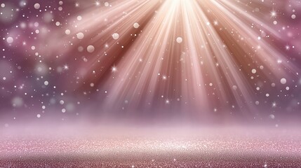 Elegant bokeh background with soft glowing light rays from above, creating a dreamy and festive atmosphere for design, celebration, or spiritual themes