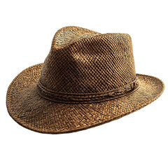 straw hat on white background