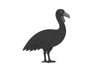 Fototapeta premium Illustration of a dodo bird on a black background 