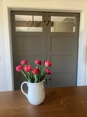tulips on a table 