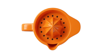 Orange citrus juicer with modern design on white background - Concept of Transparent background png  