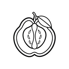 vector illustration of a pear