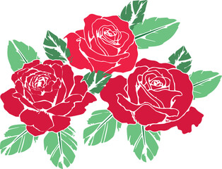 roses flourishes vector 2