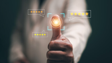 Customer experience satisfaction concept. Standardization and quality in products and services. ...
