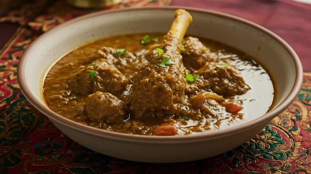 Rich and Flavorful Curry Served with Steamed Rice &ndash; Spiced Sauce with Meat or Vegetables, Aromatic Herbs and Creamy Texture, Traditional Asian Comfort Food