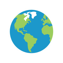 globe on white background