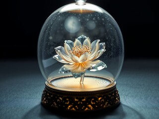 christmas candle in the snow