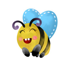 Picture of a cute and cheerful little bee