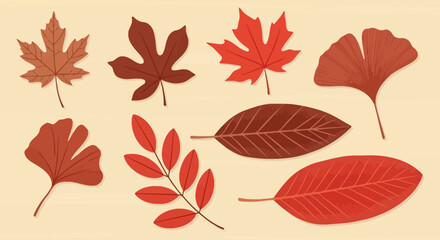 Autumn Leaves Collection Diverse Foliage Set for Fall Designs and Seasonal Projects