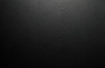 Macro view of fine black leather texture, perfect for backgrounds or design elements. Natural grain and subtle sheen suggest luxury and quality in this detailed material close-up.