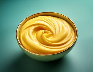 smooth swirls of rich yellow cream