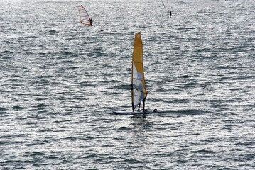 Plaisir de la planche à voile .