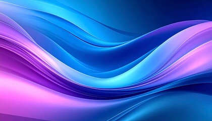 Obraz premium Abstract flowing ribbons of vibrant blues and purples