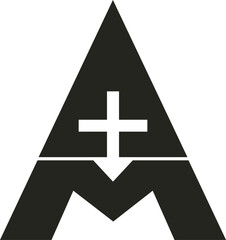 Modern AM logo with bold, clean lines, merging letters seamlessly. Sleek, minimal, and professional—perfect for branding, tech, or creative businesses.