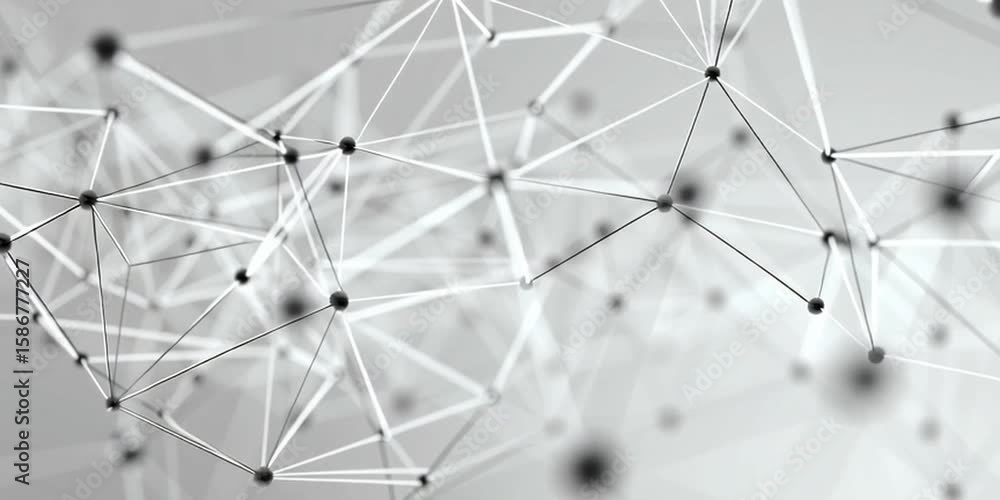 Poster abstract technological background with digital network and connection lines, in a light gray color g