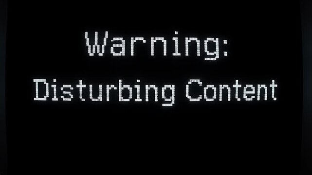Disturbing Content Warning Digital Alert for Sensitive Material