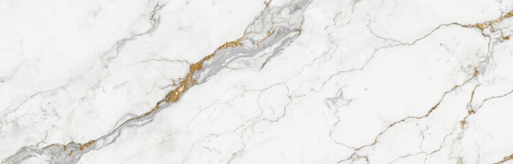White statuario marble texture background with gold veining. Features Thassos quartzite, Carrara Premium, Italian blanco catedra stone. Glossy statuary limestone marbel pattern for wall, floor,
