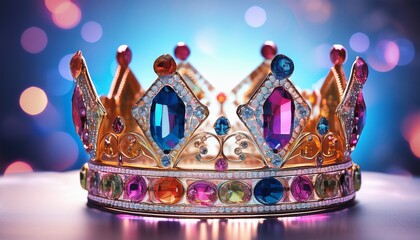colorful crystal crown