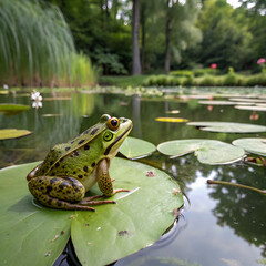 frog in the pond