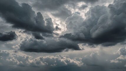 Fototapeta premium Highly Stabilized Overcast sky with a seamless gray cloud texture — minimal and moody, good for neutral designs 4