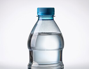 water in plastic bottle isolated on white background