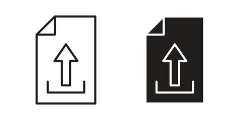 Upload file icon symbol concept. Icons for web and mobile.
