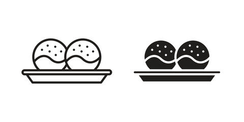 Takoyaki icon symbol concept. Icons for web and mobile.