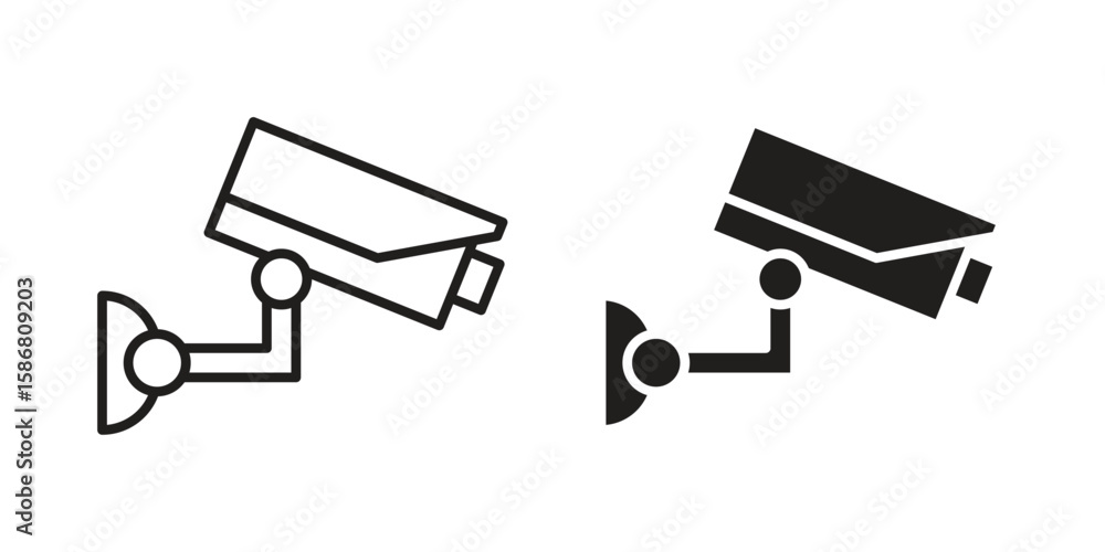 Poster security camera icon symbol concept. icons for web and mobile.
