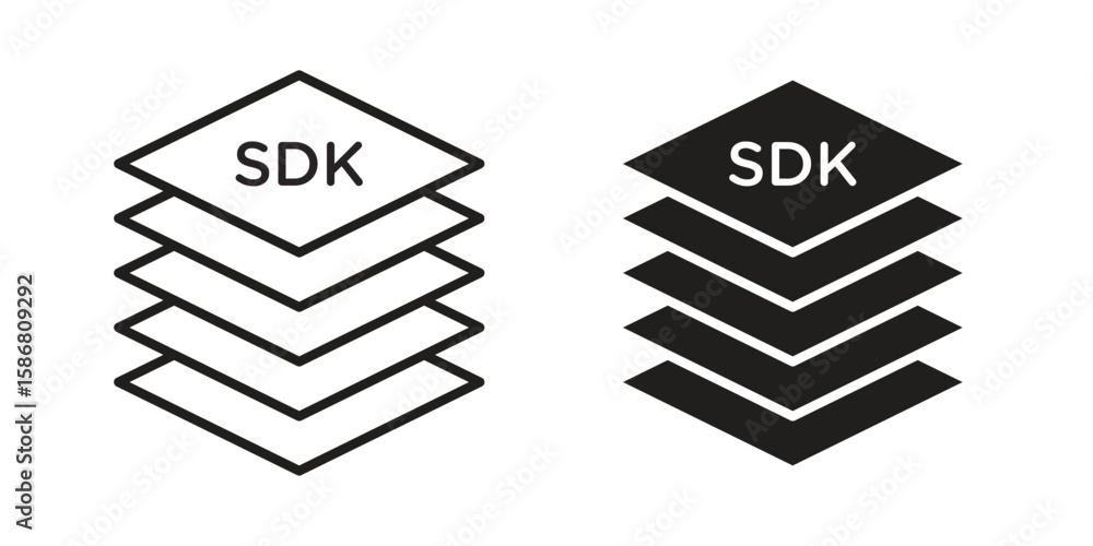 Poster sdk icon symbol concept. icons for web and mobile.