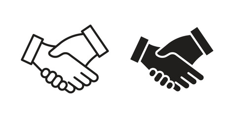 Shake hands icon symbol concept. Icons for web and mobile.