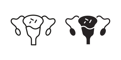 Pelvic inflammatory disease icon symbol concept. Icons for web and mobile.