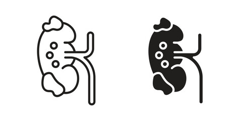 Kidney disease icon symbol concept. Icons for web and mobile.