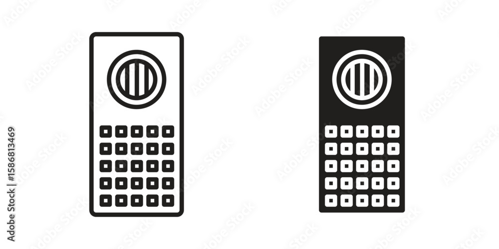 Aufkleber intercom icon symbol concept. icons for web and mobile.