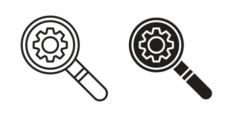 Investigate icon symbol concept. Icons for web and mobile.