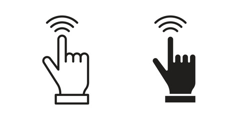 Fototapeta premium Finger control icon symbol concept. Icons for web and mobile.
