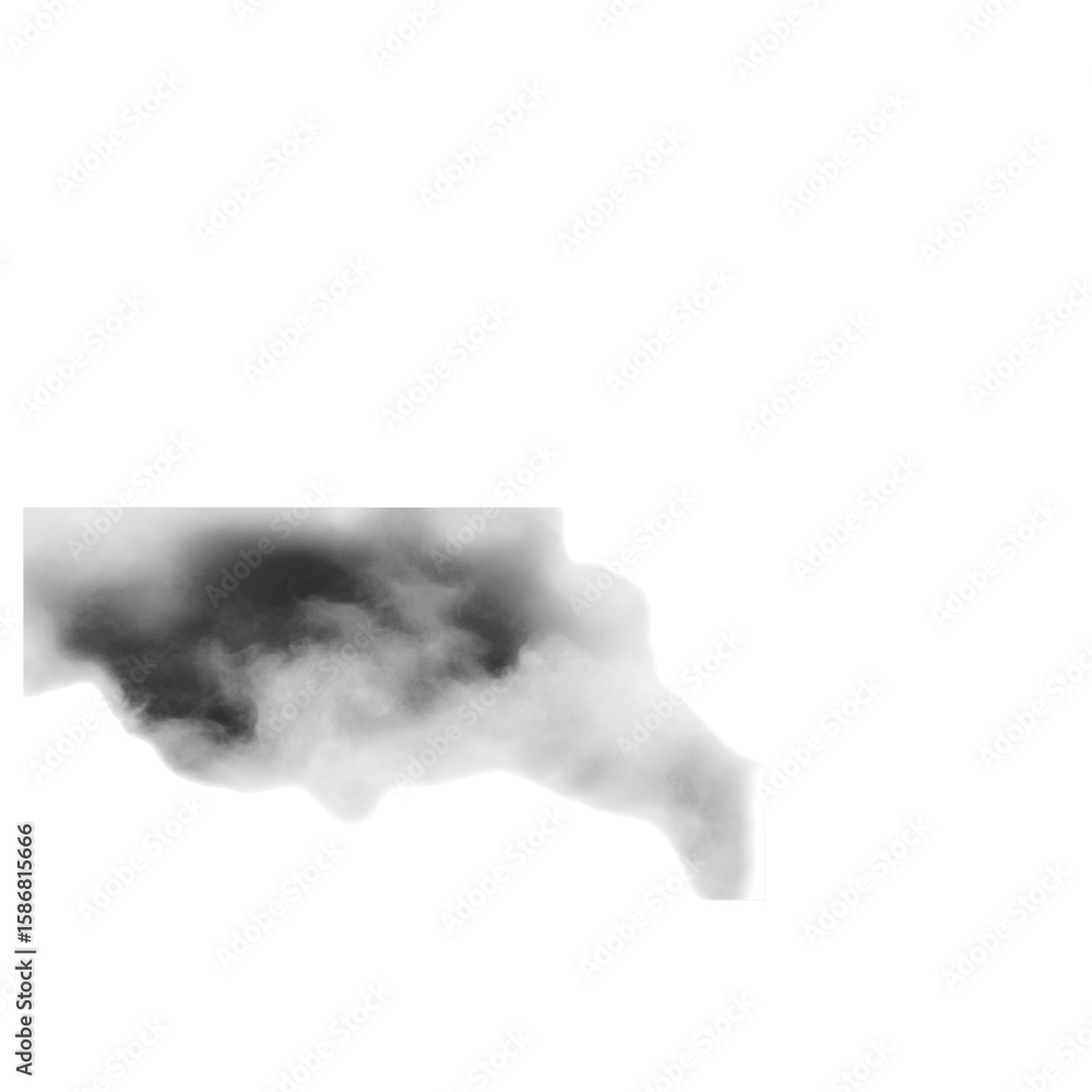 Poster fog in shades of grey offers a soft misty effect ideal for design layers this transparent png elemen