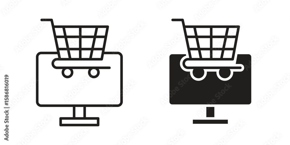 Poster e commerce platform icon symbol concept. icons for web and mobile.