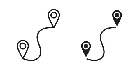 Distance icon symbol concept. Icons for web and mobile.