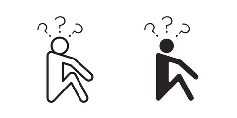 Depression icon symbol concept. Icons for web and mobile.